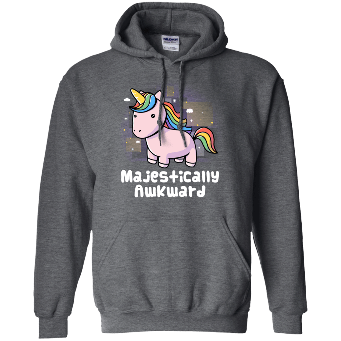 Sweatshirts Dark Heather / S Majestically Awkward Pullover Hoodie