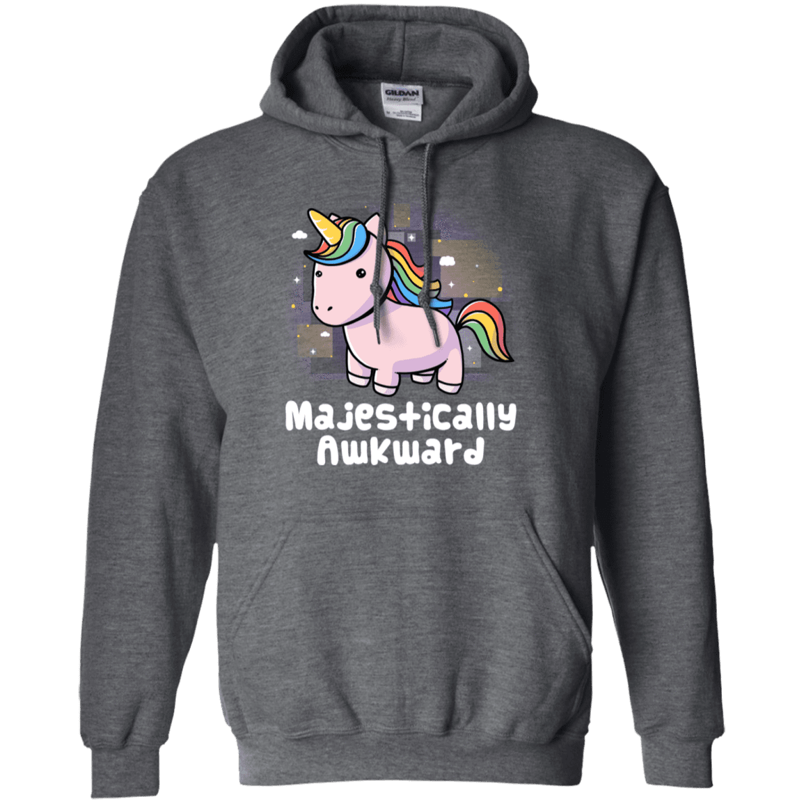 Sweatshirts Dark Heather / S Majestically Awkward Pullover Hoodie