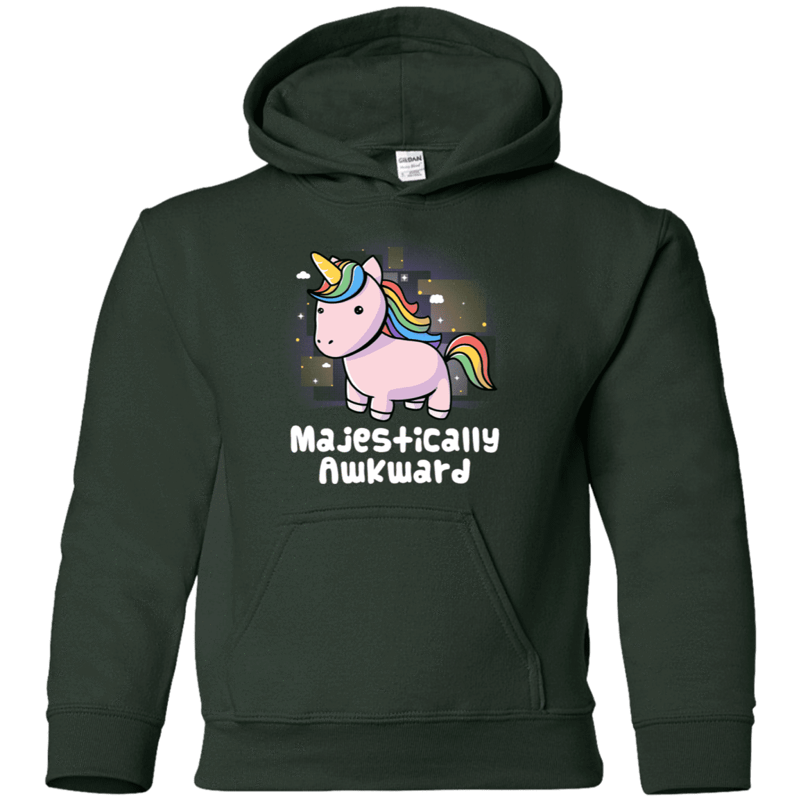 Sweatshirts Forest Green / YS Majestically Awkward Youth Hoodie