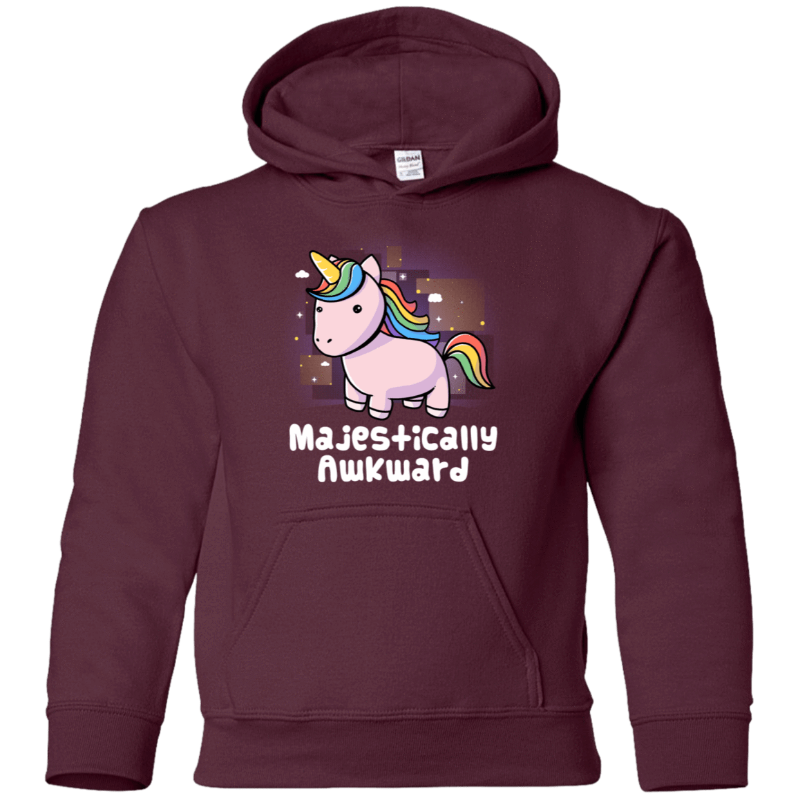 Sweatshirts Maroon / YS Majestically Awkward Youth Hoodie