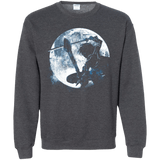 Sweatshirts Dark Heather / Small Male Gamer Moon Crewneck Sweatshirt