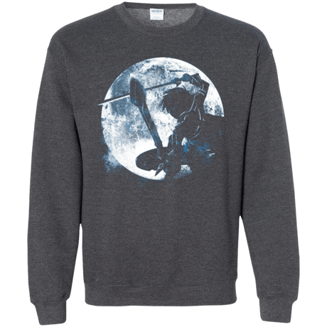 Sweatshirts Dark Heather / Small Male Gamer Moon Crewneck Sweatshirt