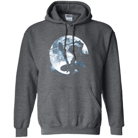 Sweatshirts Dark Heather / Small Male Gamer Moon Pullover Hoodie