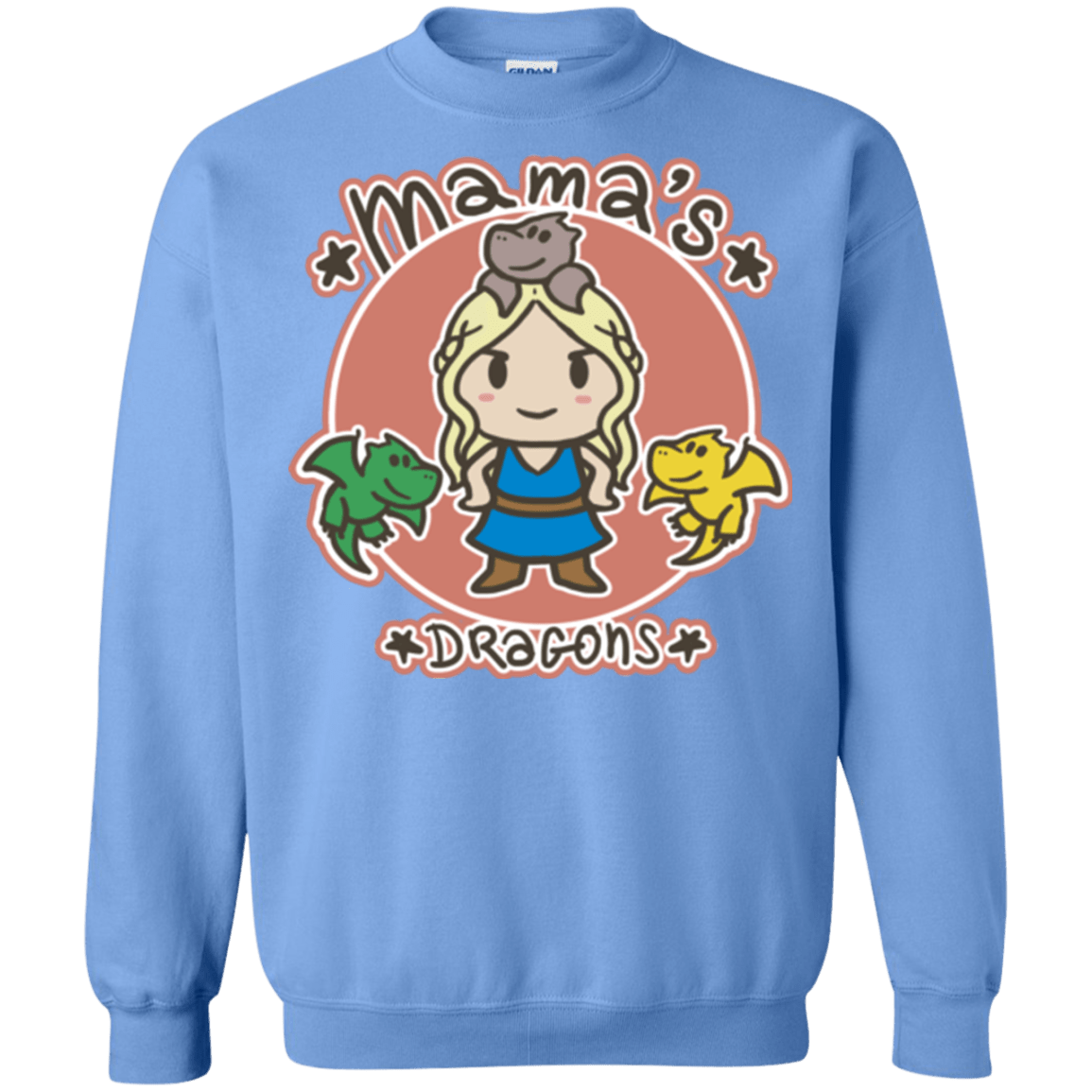 Sweatshirts Carolina Blue / Small Mamas Dragons Crewneck Sweatshirt