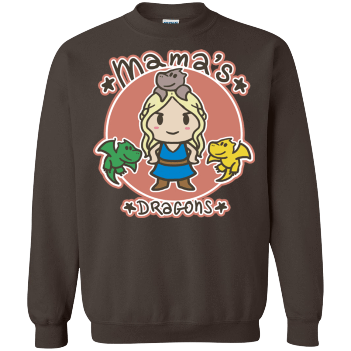 Sweatshirts Dark Chocolate / Small Mamas Dragons Crewneck Sweatshirt