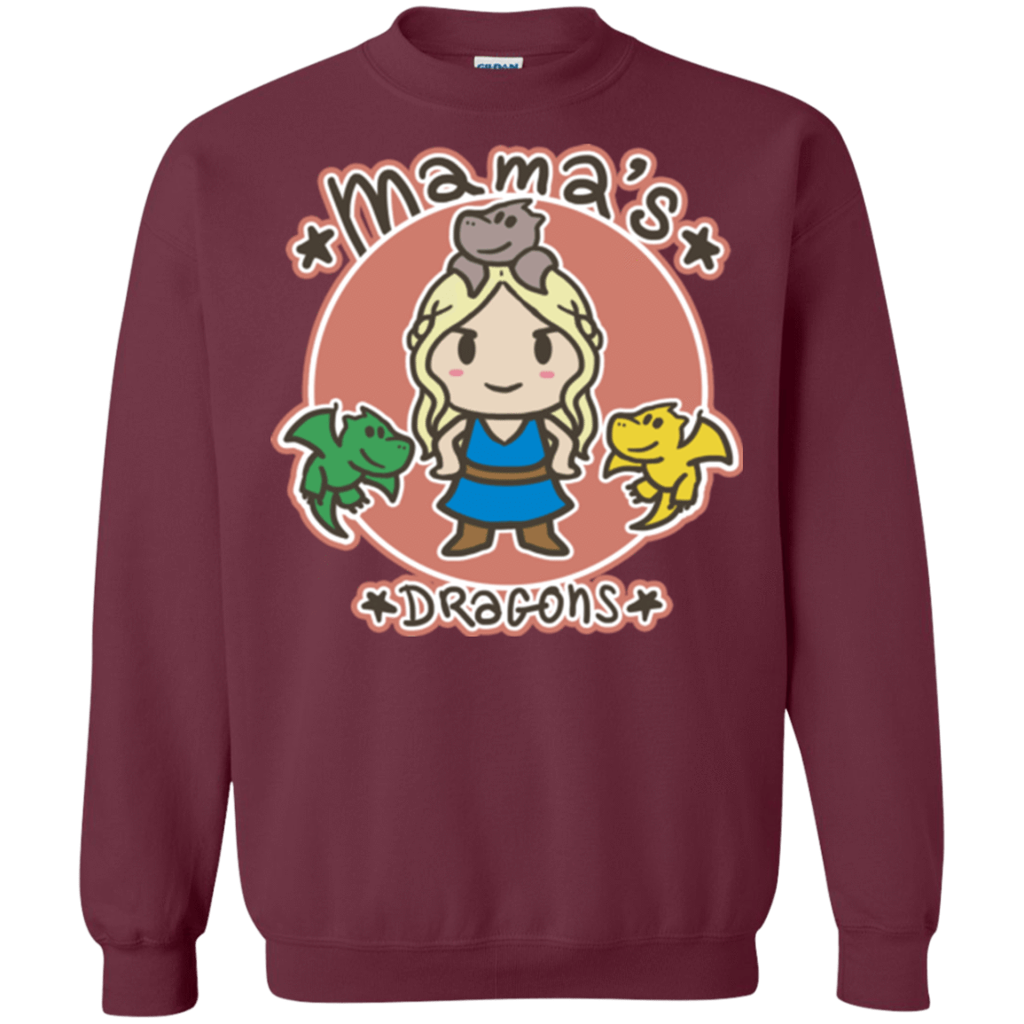 Sweatshirts Maroon / Small Mamas Dragons Crewneck Sweatshirt