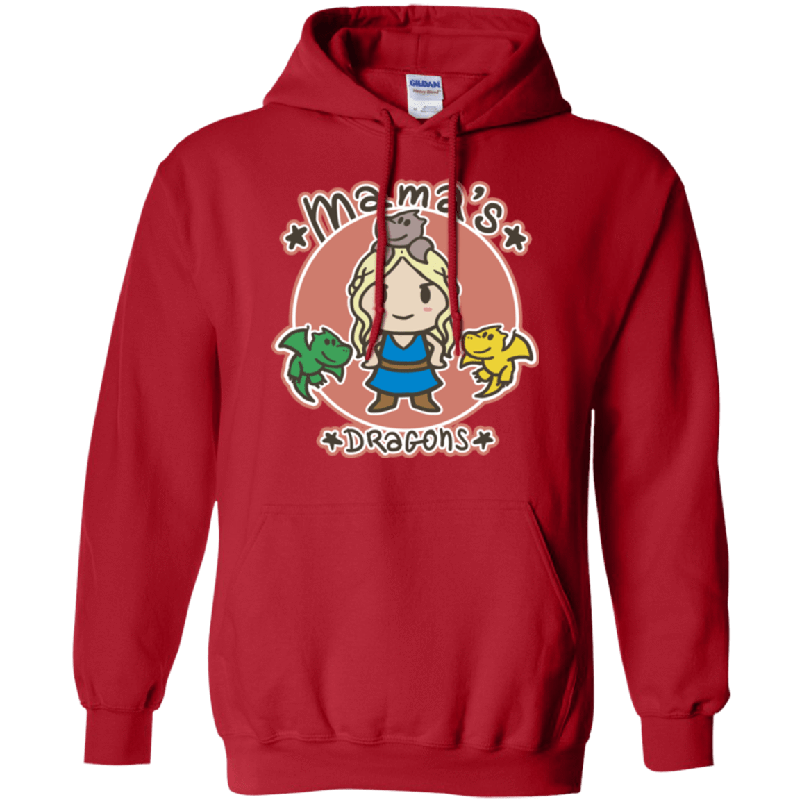 Sweatshirts Red / Small Mamas Dragons Pullover Hoodie
