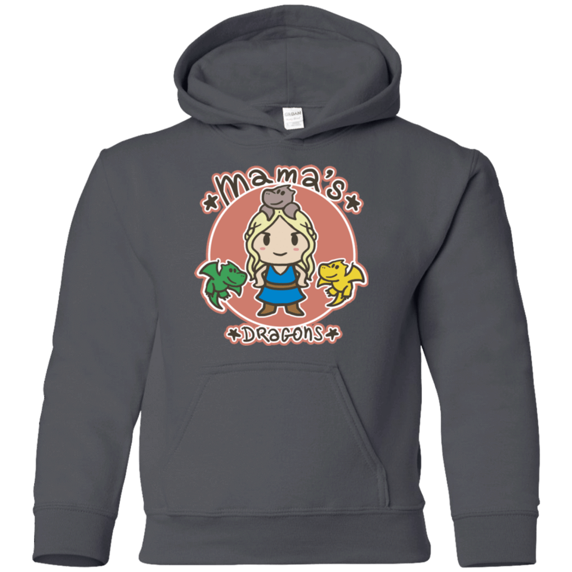 Sweatshirts Charcoal / YS Mamas Dragons Youth Hoodie