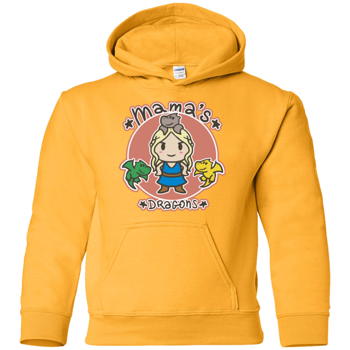 Sweatshirts Gold / YS Mamas Dragons Youth Hoodie