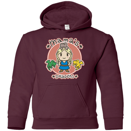 Sweatshirts Maroon / YS Mamas Dragons Youth Hoodie