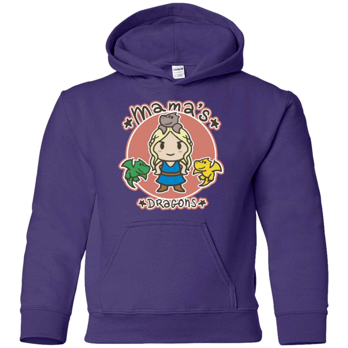 Sweatshirts Purple / YS Mamas Dragons Youth Hoodie