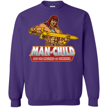 Sweatshirts Purple / S Man Child Crewneck Sweatshirt
