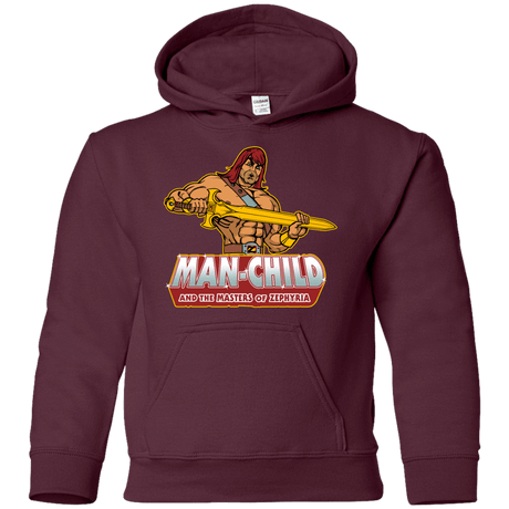 Sweatshirts Maroon / YS Man Child Youth Hoodie