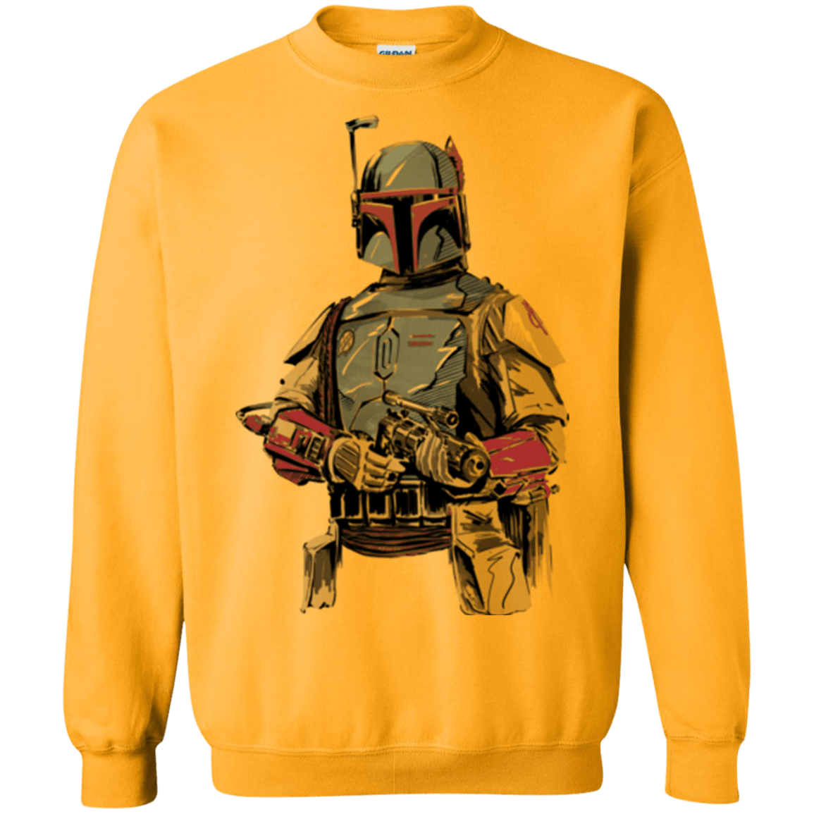 Sweatshirts Gold / Small Mandalorian Bounty Hunter Crewneck Sweatshirt