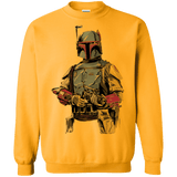 Sweatshirts Gold / Small Mandalorian Bounty Hunter Crewneck Sweatshirt