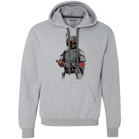 Sweatshirts Sport Grey / Small Mandalorian Bounty Hunter Premium Fleece Hoodie