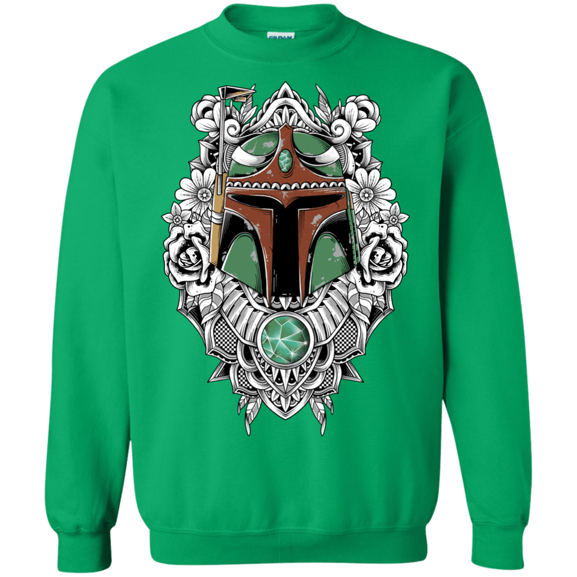 Sweatshirts Irish Green / S Mandalorian Warrior Crewneck Sweatshirt
