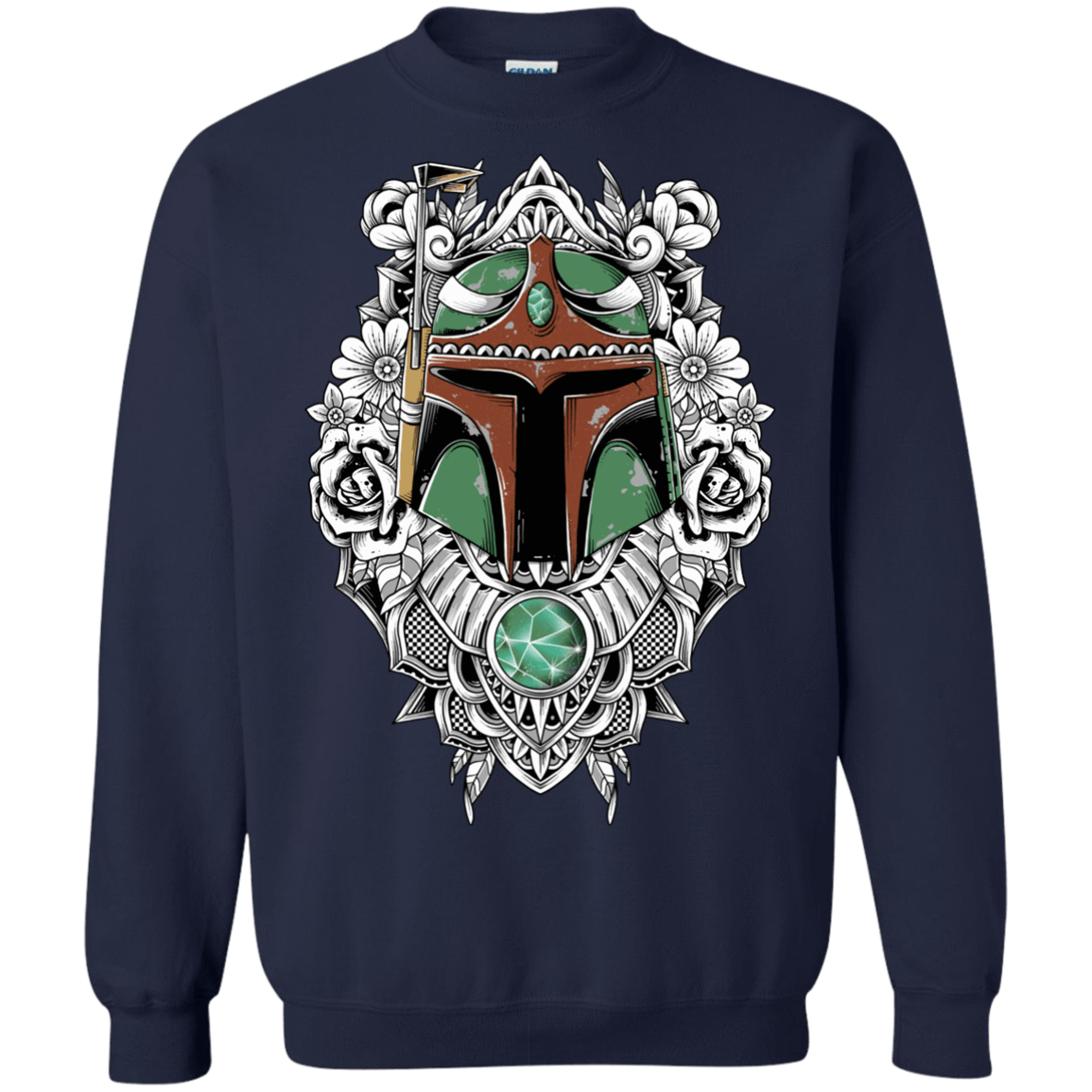 Sweatshirts Navy / S Mandalorian Warrior Crewneck Sweatshirt