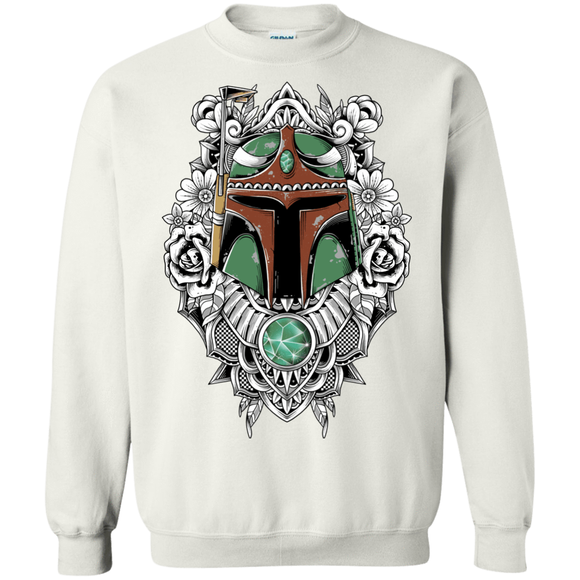Sweatshirts White / S Mandalorian Warrior Crewneck Sweatshirt