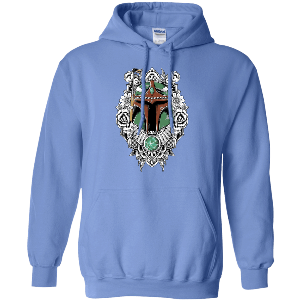 Sweatshirts Carolina Blue / S Mandalorian Warrior Pullover Hoodie