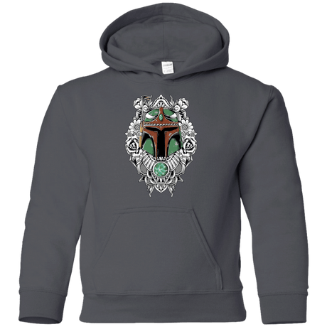 Sweatshirts Charcoal / YS Mandalorian Warrior Youth Hoodie