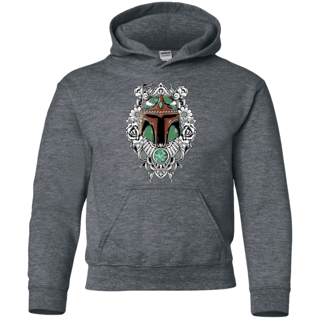Sweatshirts Dark Heather / YS Mandalorian Warrior Youth Hoodie