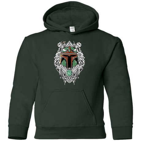 Sweatshirts Forest Green / YS Mandalorian Warrior Youth Hoodie