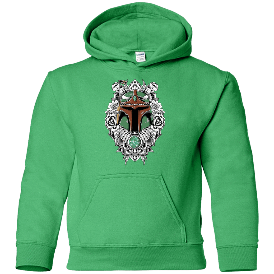 Sweatshirts Irish Green / YS Mandalorian Warrior Youth Hoodie