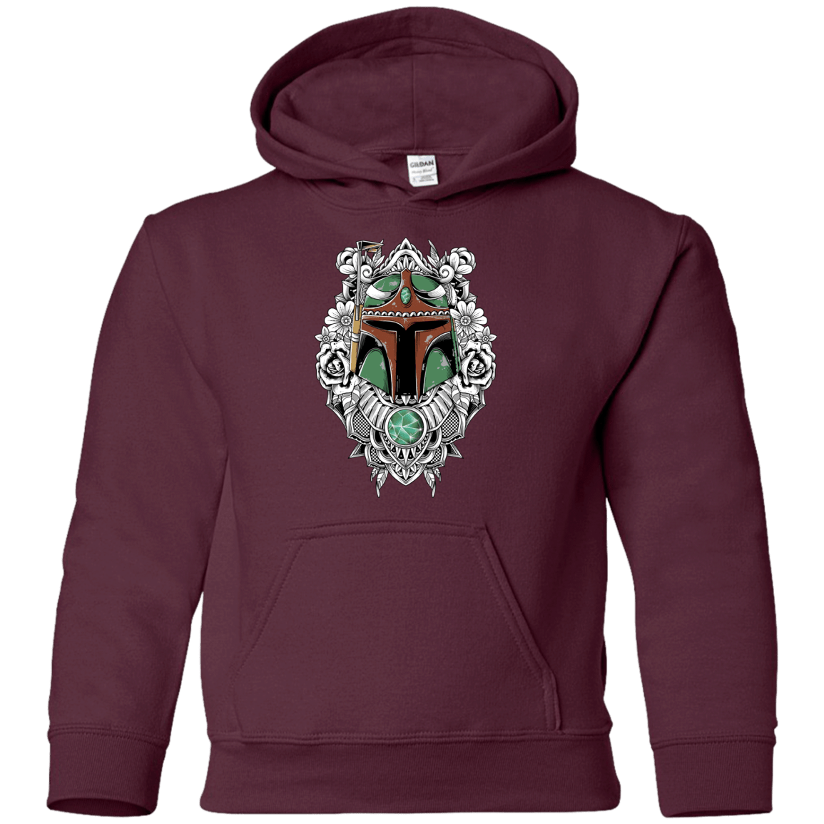 Sweatshirts Maroon / YS Mandalorian Warrior Youth Hoodie