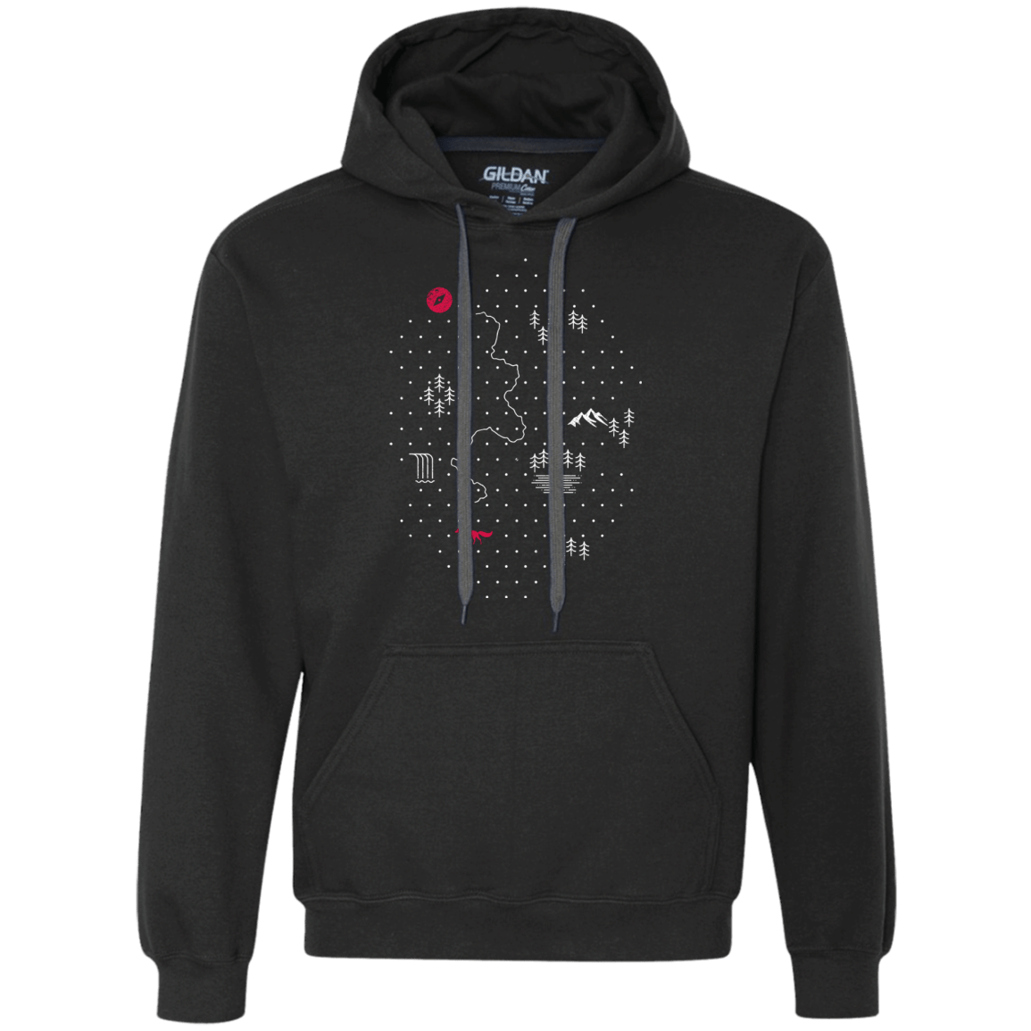 Sweatshirts Black / S Map of Nature Premium Fleece Hoodie