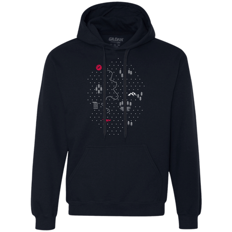 Sweatshirts Navy / S Map of Nature Premium Fleece Hoodie