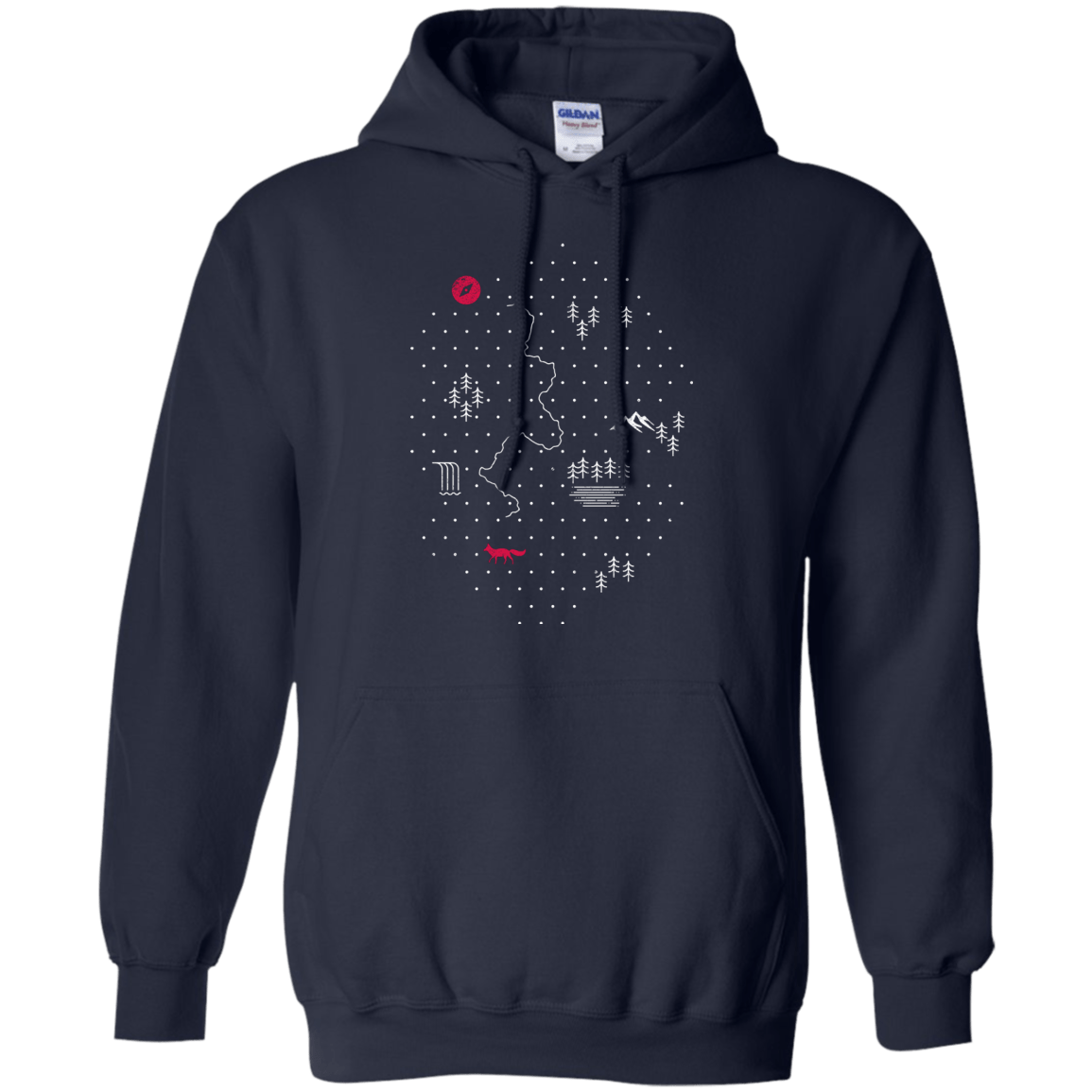Sweatshirts Navy / S Map of Nature Pullover Hoodie