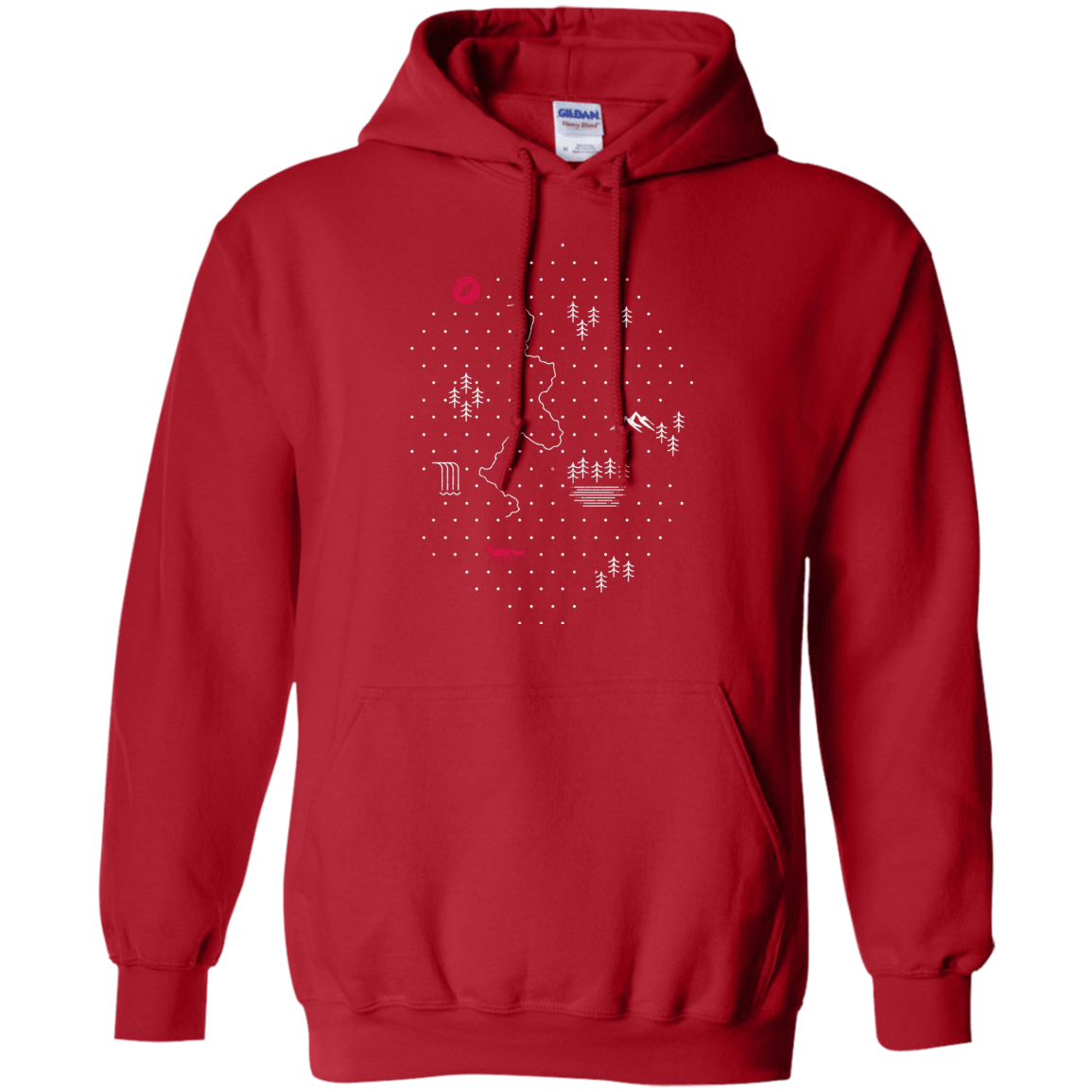 Sweatshirts Red / S Map of Nature Pullover Hoodie