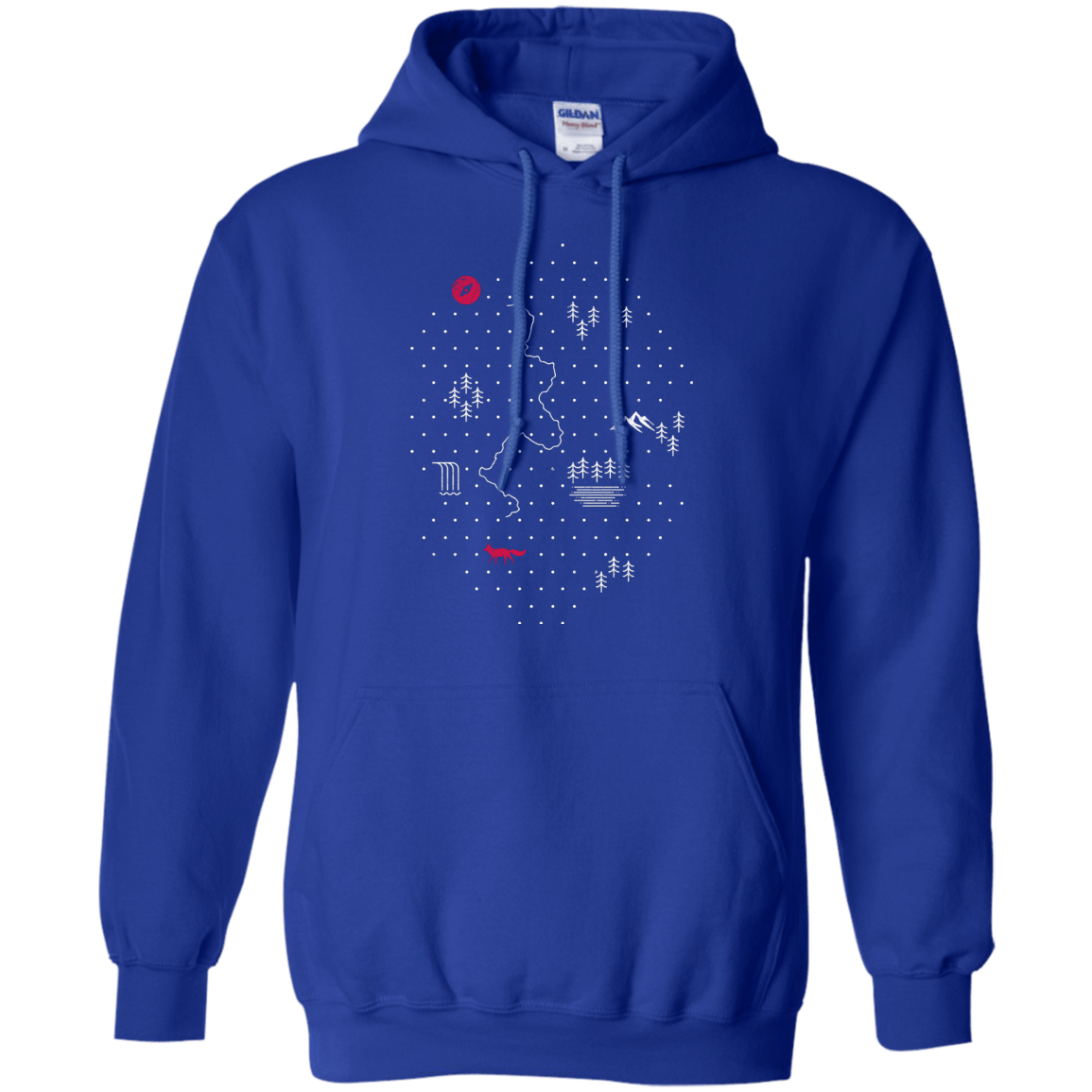 Sweatshirts Royal / S Map of Nature Pullover Hoodie