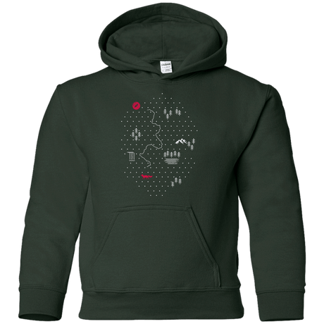 Sweatshirts Forest Green / YS Map of Nature Youth Hoodie