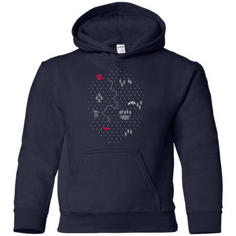Sweatshirts Navy / YS Map of Nature Youth Hoodie