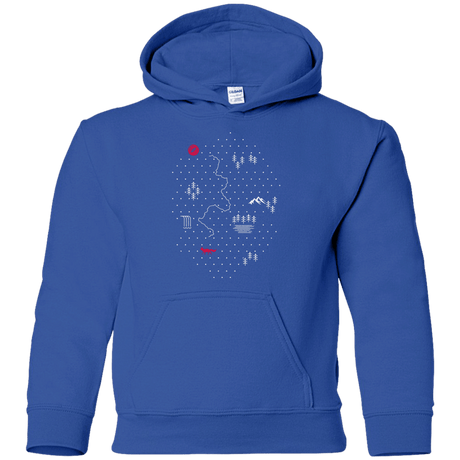 Sweatshirts Royal / YS Map of Nature Youth Hoodie