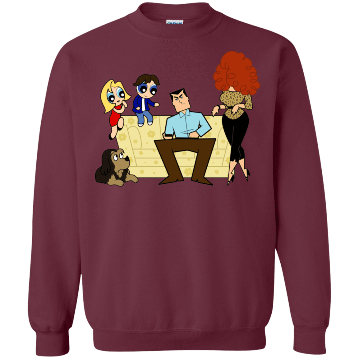 Sweatshirts Maroon / S Married with Puffs Crewneck Sweatshirt