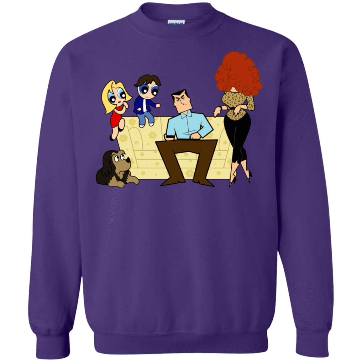 Sweatshirts Purple / S Married with Puffs Crewneck Sweatshirt