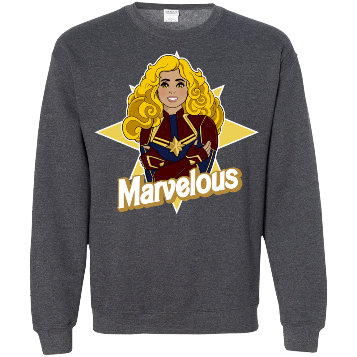 Sweatshirts Dark Heather / S Marvelous Crewneck Sweatshirt