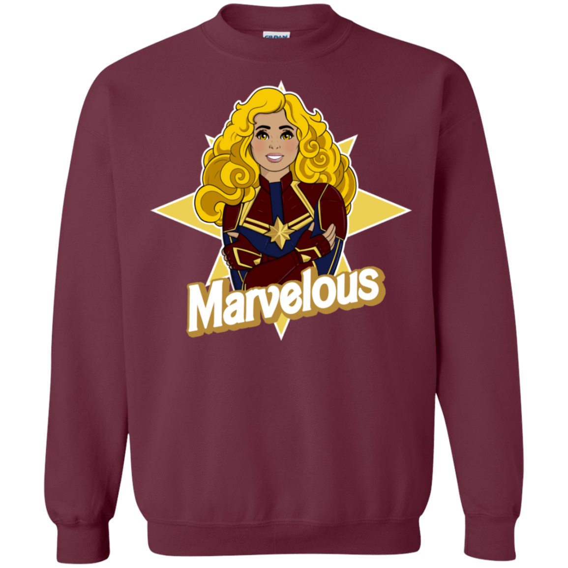 Sweatshirts Maroon / S Marvelous Crewneck Sweatshirt