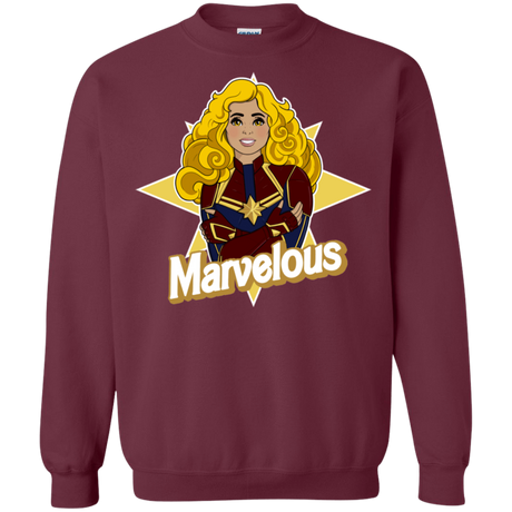 Sweatshirts Maroon / S Marvelous Crewneck Sweatshirt