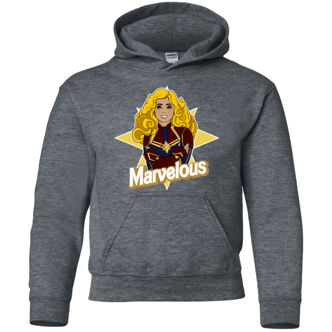 Sweatshirts Dark Heather / YS Marvelous Youth Hoodie