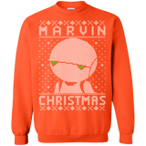 Sweatshirts Orange / Small Marvin Christmas Crewneck Sweatshirt