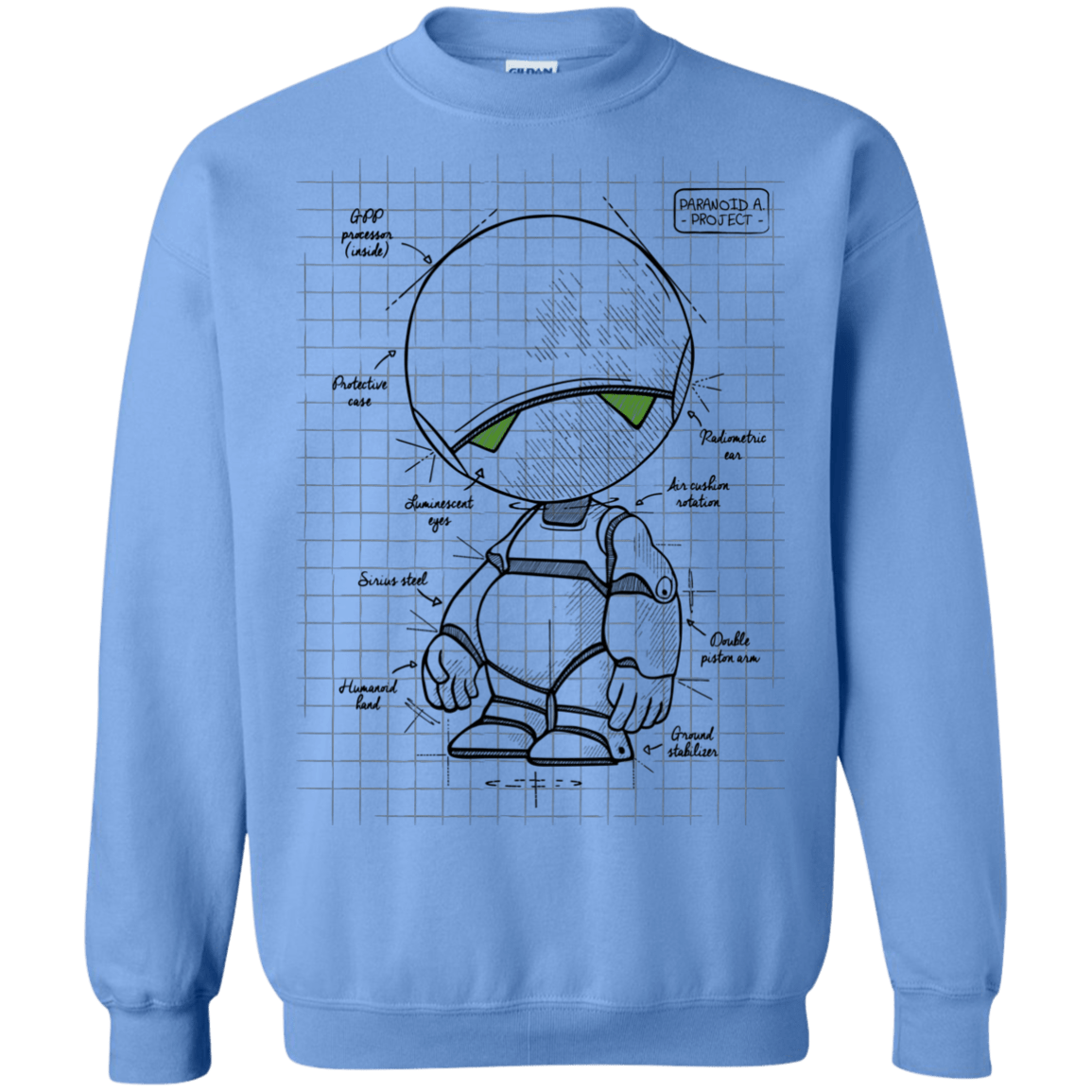 Sweatshirts Carolina Blue / S Marvin's Plan Crewneck Sweatshirt