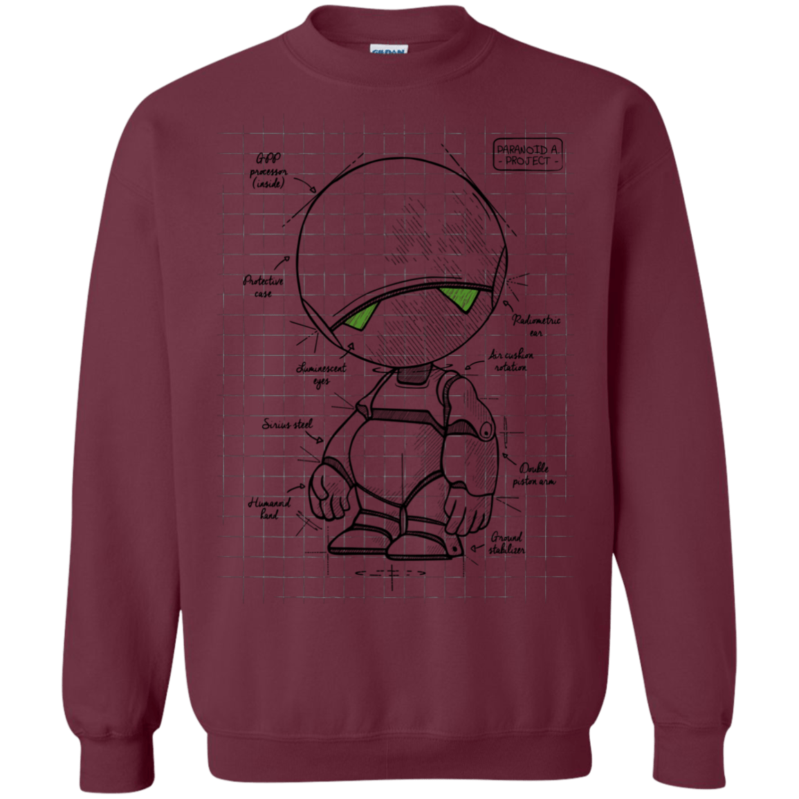 Sweatshirts Maroon / S Marvin's Plan Crewneck Sweatshirt