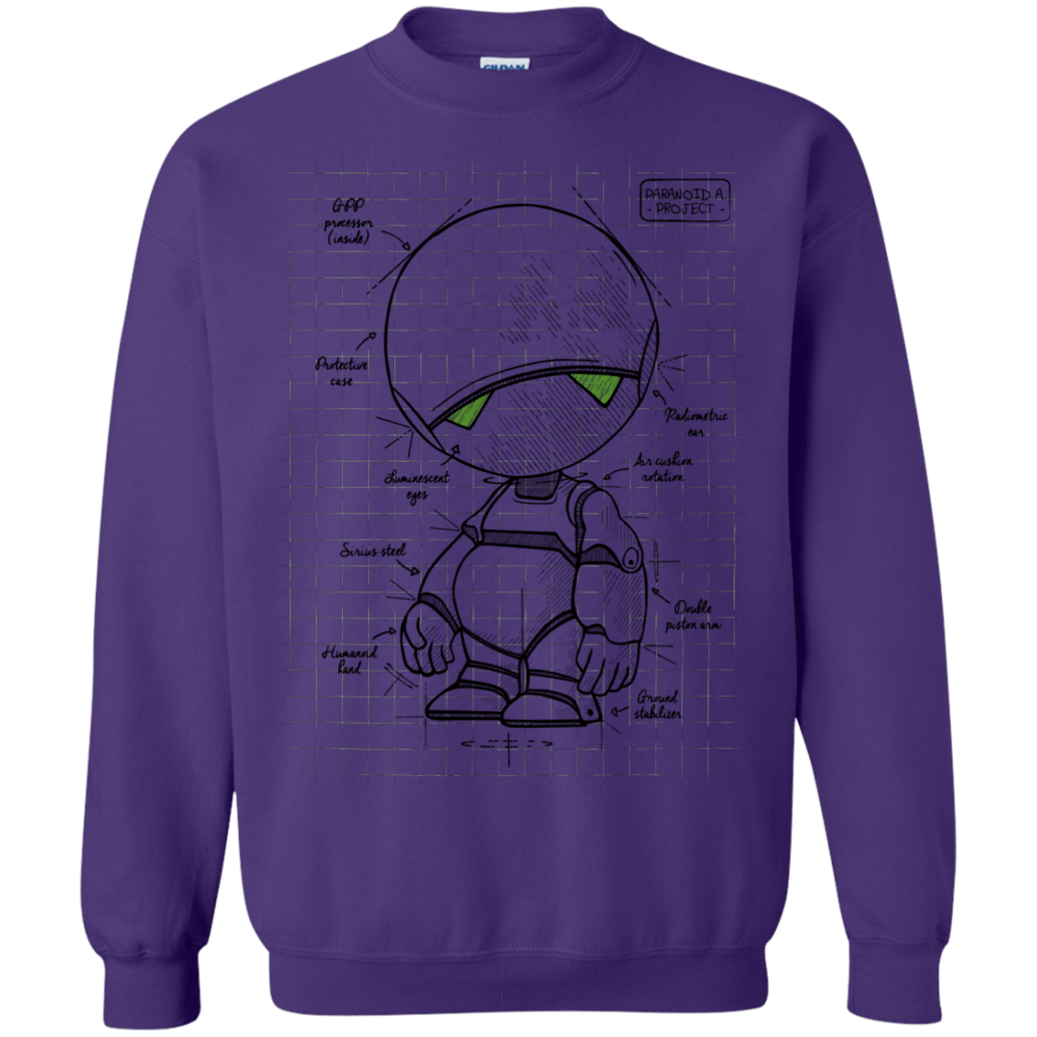 Sweatshirts Purple / S Marvin's Plan Crewneck Sweatshirt