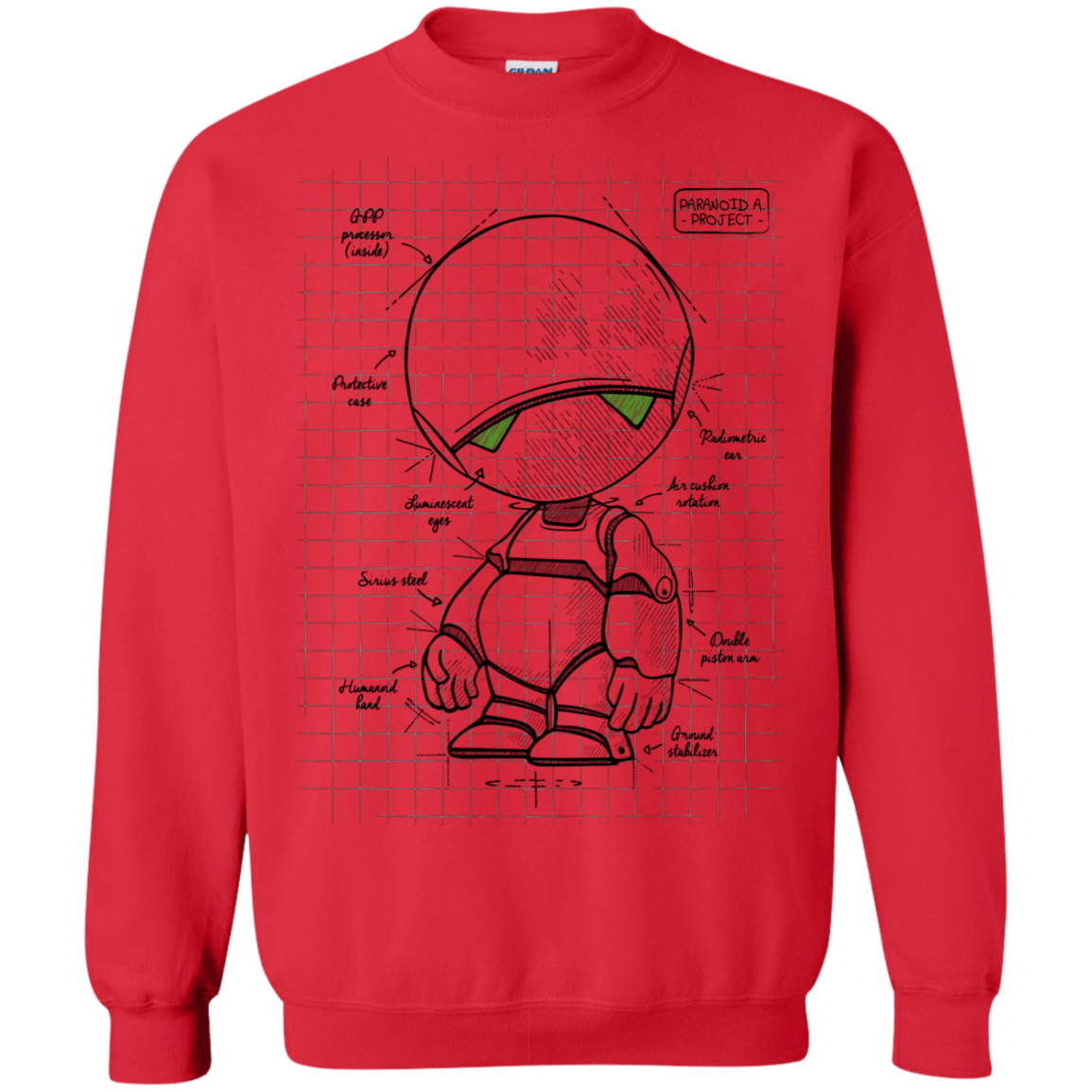 Sweatshirts Red / S Marvin's Plan Crewneck Sweatshirt