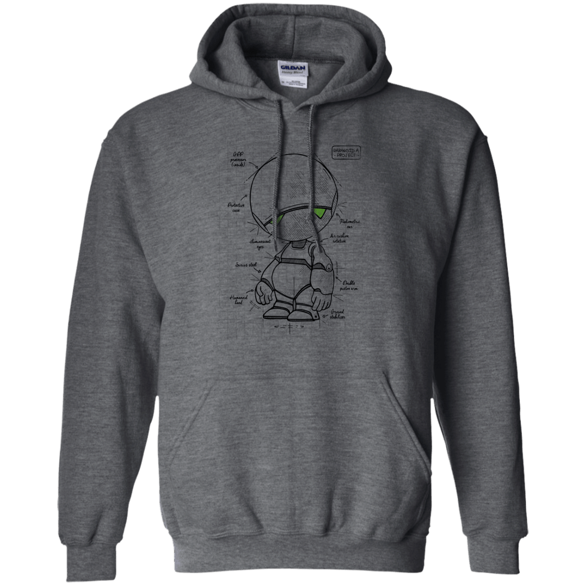 Sweatshirts Dark Heather / S Marvin's Plan Pullover Hoodie