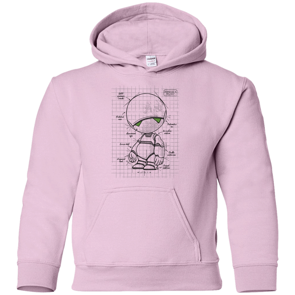 Sweatshirts Light Pink / YS Marvin's Plan Youth Hoodie